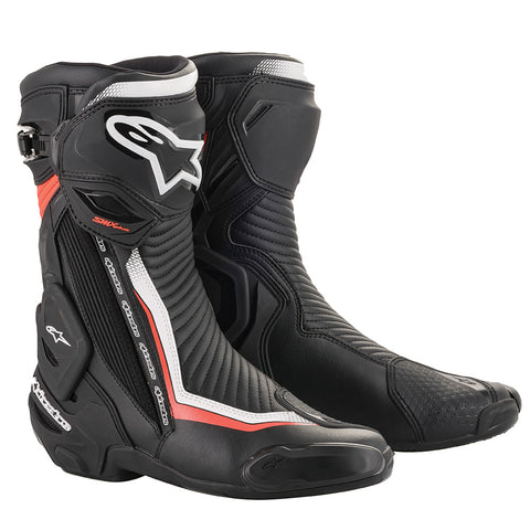 Alpinestars SMX Plus v2 Black / White / Red Fluo Motorcycle Boots