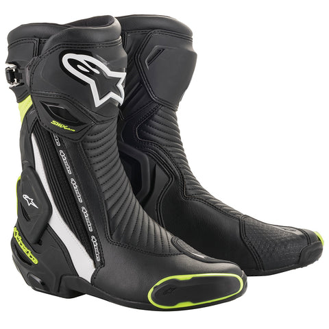 Alpinestars SMX Plus v2 White & Yellow Fluo Motorcycle Boots