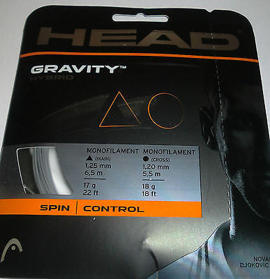 Head Gravity 17/1.25mm (Grey) - 18/1.20mm (White) Tennis String Set