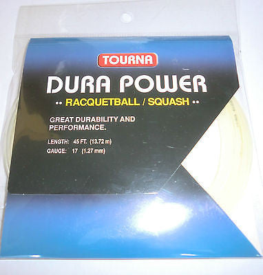 Tourna Dura Power Squash / Racquetball String Set - 17g / 1.27mm