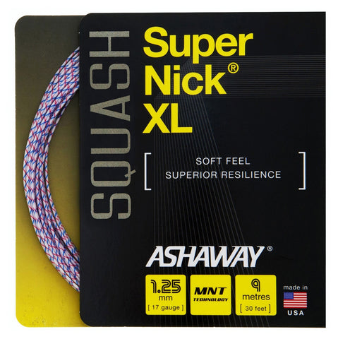 Ashaway SuperNick XL Squash String Set - 17 / 1.25mm