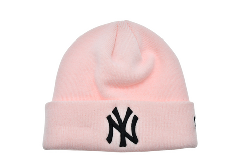 New Era Cuffed Yankees Beanie - Pink/Black