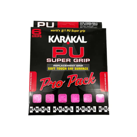 Karakal PU Super Grip Pink Pro Pack x 6