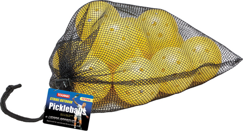 Tourna Strike Outdoor Pickleballs in Optic Yellow - Bag of 12