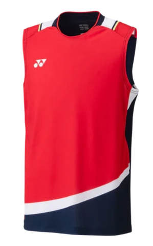 Yonex Chinese National Team Men's Sleeveless Top 10490 - Ruby Red (2023)