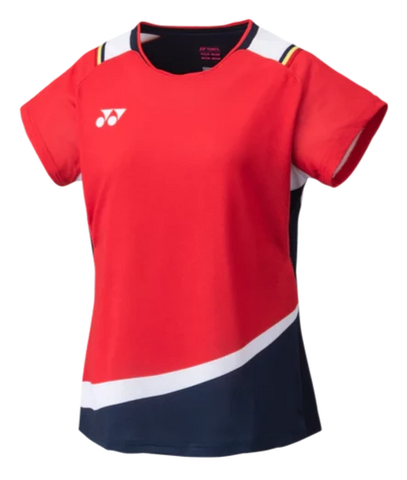 Yonex Chinese National Team Women's Crew Neck Shirt 20685 - Ruby Red (2023)