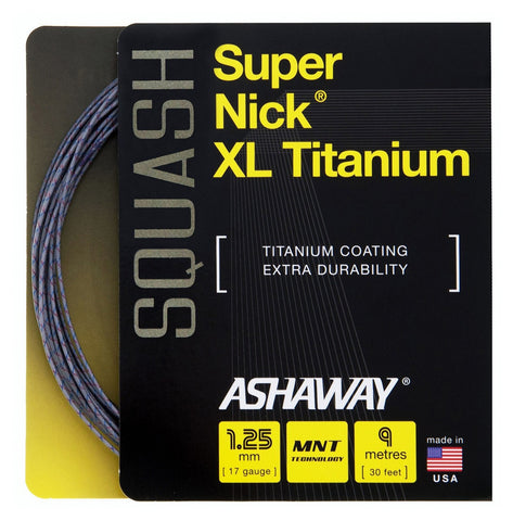 Ashaway SuperNick XL Titanium Squash String Set