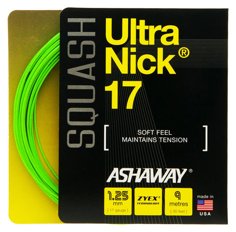 Ashaway UltraNick 17 Squash String Set - 1.25mm