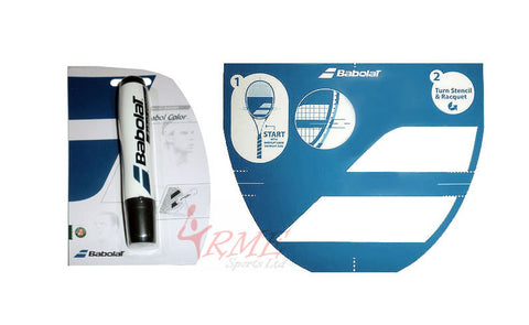 Babolat Tennis Racket String Stencil and Black Ink Marker