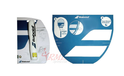 Babolat Tennis Racket String Stencil and White Ink Marker