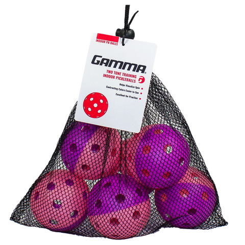 Gamma 2 Tone Indoor Training Pickleball Pink/Purple (6 Pack)