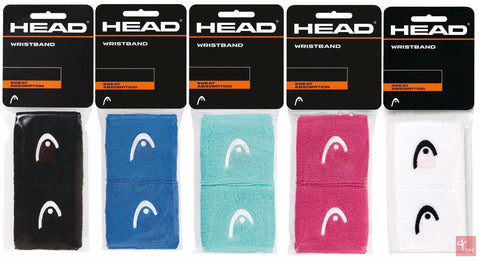 Head Logo Wristbands 2.5inch (2 Pack)