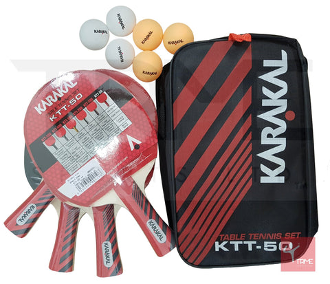 Karakal KTT-50 Tble Tennis Set - 4 Bats - 6 Balls
