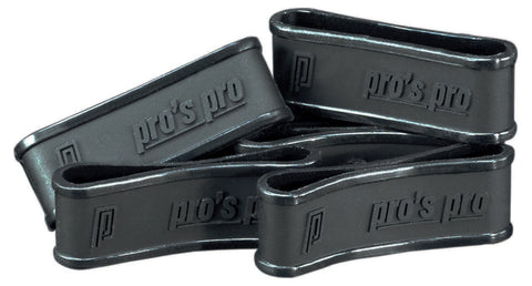 Pro's Pro Finishing Rings Black 6 Pack - To Hold Tennis Grips in Place