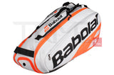 Babolat Pure Strike X6 Racket Bag - White/Fluro Red/Orange