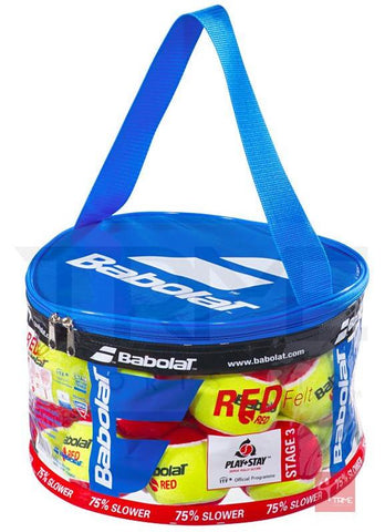 Babolat Red Felt 24 Tennis Ball Bag (2 Dozen) - Stage 3