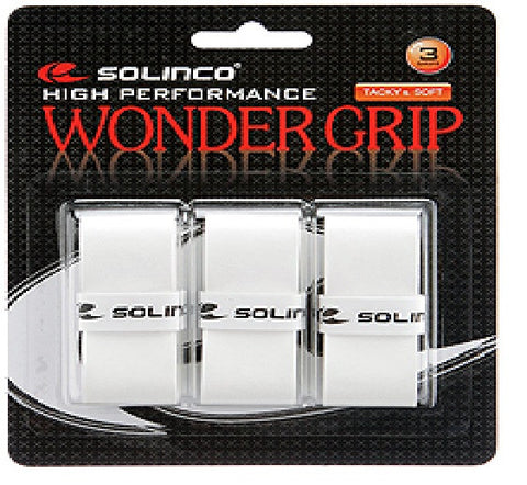 Solinco Wonder Grip Overgrip - White (3 Grip Pack)
