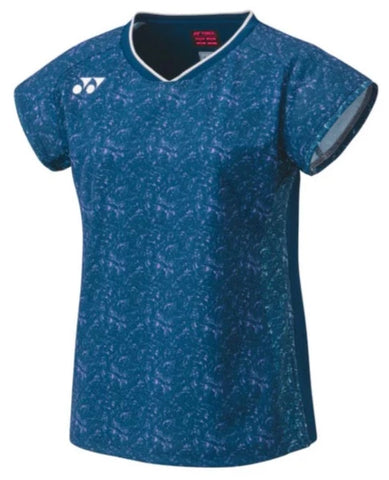 Yonex Japanese National Team Women's Crew Neck Shirt 20690EX - Navy Blue / Purple (2023)