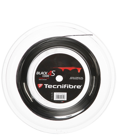 Tecnifibre Black Code 4S 17 / 1.25mm Tennis String 200m Reel - Black