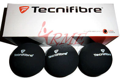 Tecnifibre Black Racquetball Balls (Box of 3)