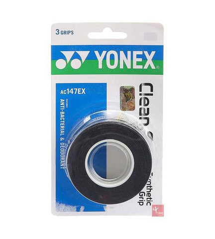 Yonex AC147EX Clean Grap Black / Silver (3 Pack)