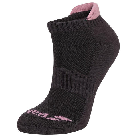 Babolat Invisible Ladies Socks (2 Pairs) - Black / Geranium Pink
