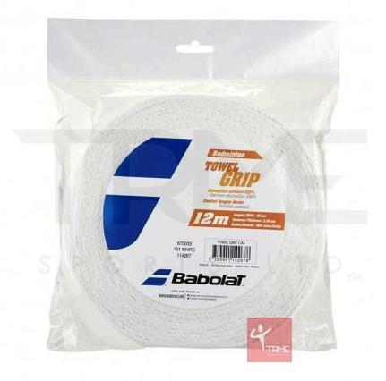 Babolat Badminton Towel Grip 12m Coil (White)