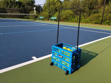 Tourna Ballport Deluxe Tennis Ball Basket With Wheels - Blue