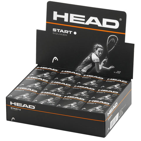 Head Start Squash Balls (Single White Dot) Box of 12