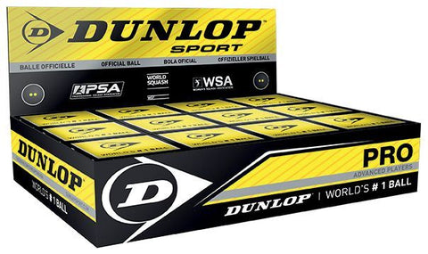 Dunlop Pro Squash Balls (1 Dozen)