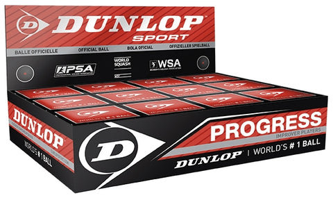 Dunlop Progress Squash Balls (1 Dozen)