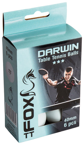 Fox Darwin 3 Star Table Tennis Balls (Pk6)
