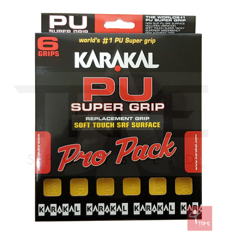 Karakal PU Super Grip Pro Pack x 6 - Yellow