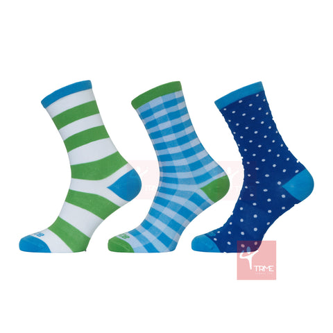 Prince Ladies Off Court Socks - Candy Crew Mixed (3 pack)