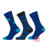 Prince Mens Off Court Socks - Ocean Crew Mixed (3 pack)