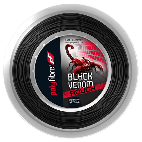 Polyfibre Black Venom Rough Tennis String 200m Reel